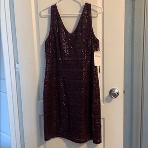 Purple sequin dress